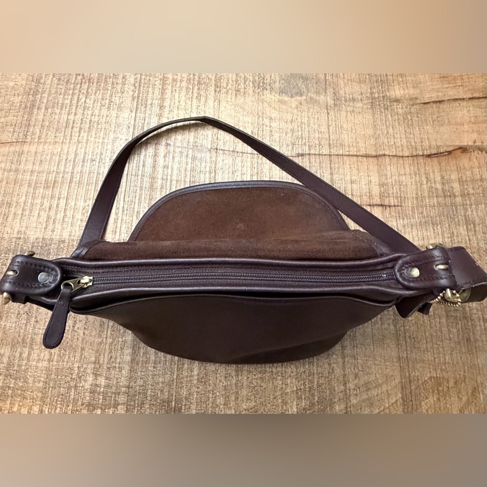 VINTAGE COACH Fletcher Flap Mahogany Leather Shoulder Bag Style 4150 - Picture 5 of 15
